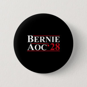 Bernie Aoc 2028 Bernie Sanders Alexandria Cortez Button