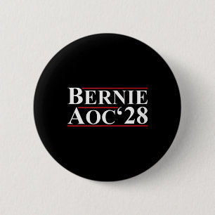 Bernie Aoc 2028 Bernie Sanders Alexandria Cortez Button