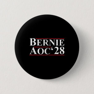 Bernie Aoc 2028 Bernie Sanders Alexandria Cortez Button