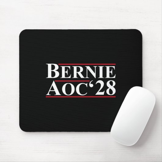 Bernie Aoc 2028 Bernie Sanders Alexandria Cortez Mousepad (Mit Mouse)