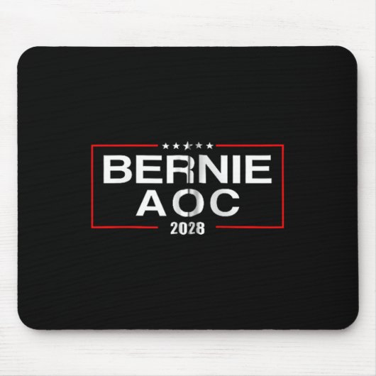Bernie Aoc 2028 Bernie Sanders Alexandria Cortez Mousepad (Vorne)