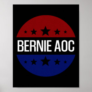 Bernie Aoc 2028 Bernie Sanders Alexandria Cortez Poster