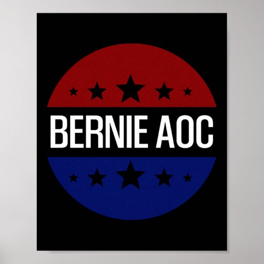 Bernie Aoc 2028 Bernie Sanders Alexandria Cortez Poster (Vorne)