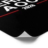 Bernie Aoc 2028 Bernie Sanders Alexandria Cortez Poster (Ecke)