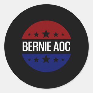 Bernie Aoc 2028 Bernie Sanders Alexandria Cortez Runder Aufkleber