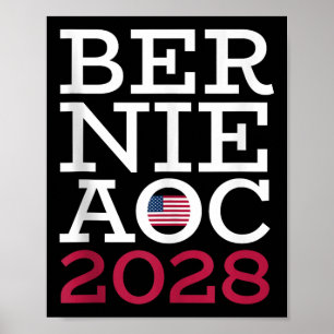 Bernie Aoc Kampagne 2028 - Kampf gegen Oligarchie Poster