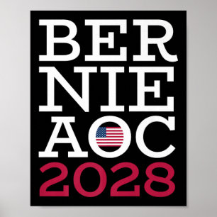 Bernie Aoc Kampagne 2028 - Kampf gegen Oligarchie Poster
