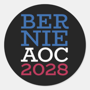 Bernie Aoc Kampagne 2028 - Patriotic Fight Oligarc Runder Aufkleber