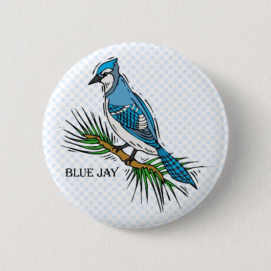 Bernie-Blau-Jay Button (Vorderseite)