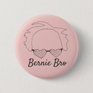 Bernie Bro Bernie Sanders Herzförmige Brille Button