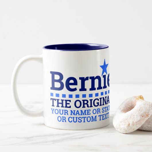 Bernie die ursprüngliche kundenspezifische zweifarbige tasse (Mit Donut)