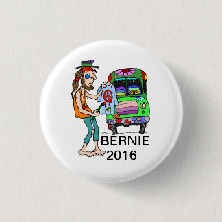 Bernie für Friedenshippie-Kampagnen-Knopf Button