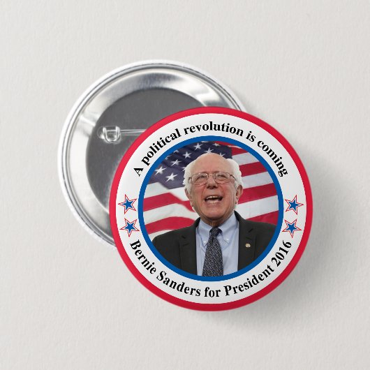 Bernie für Präsidenten Button (Vorne & Hinten)