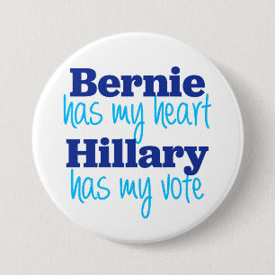 Bernie hat mein Herz, Hillary hat meinen Button