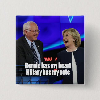 Bernie hat mein Herz, Hillary hat meinen Button