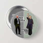 Bernie ist nicht für Verkauf Button (Vorne & Hinten)