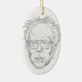 Bernie-Karikatur Keramik Ornament (Rechts)