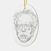 Bernie-Karikatur Keramik Ornament (Links)