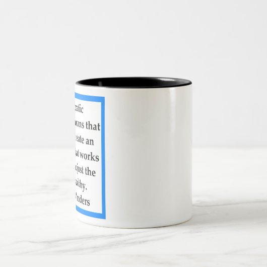 Bernie Samders Zitat Zweifarbige Tasse (Mittel)