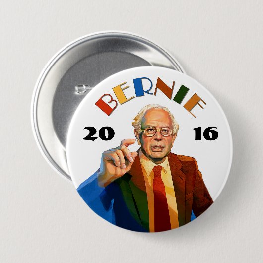 Bernie Sanders 2016 Button (Vorne & Hinten)