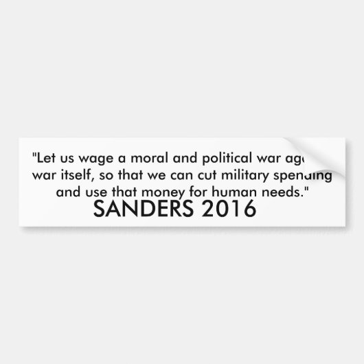 Bernie Sanders 2016 Car Bumper Sticker Autoaufkleber (Vorne)