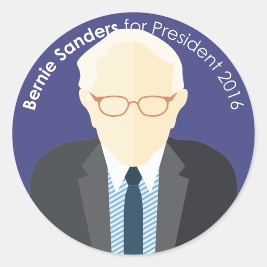Bernie Sanders 2016 für Präsidialaufkleber Runder Aufkleber (Vorderseite)