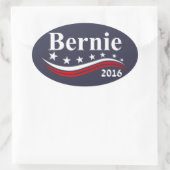 Bernie Sanders 2016 Ovaler Aufkleber (Tasche)