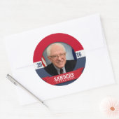 BERNIE SANDERS 2016 RUNDER AUFKLEBER (Umschlag)