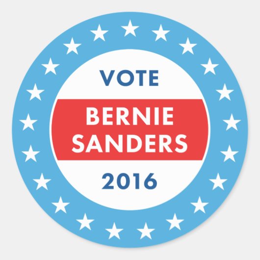 Bernie Sanders 2016 Runder Aufkleber (Vorderseite)
