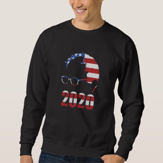 Bernie Sanders 2020 Bernie Hair and Glasses Usa F Sweatshirt (Vorderseite)