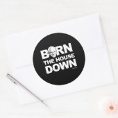 Bernie Sanders - Bern - Das Haus runter - Politik Runder Aufkleber (Umschlag)