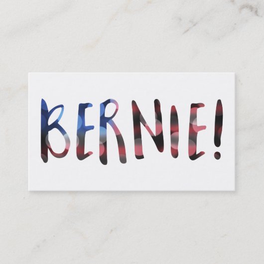bernie sanders bokeh visitenkarte (Vorderseite)