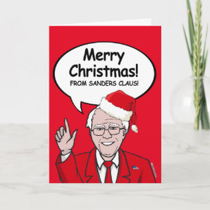 Bernie Sanders Christmas Card - Sanders Claus - Me Feiertagskarte