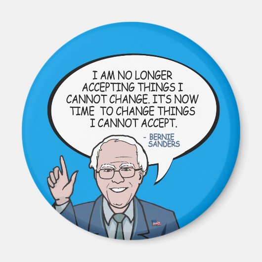 Bernie Sanders Comic Quote Magnet (Vorne)