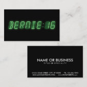 Bernie Sanders Digital Readout Visitenkarte (Vorne/Hinten)