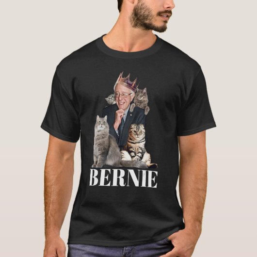 Bernie Sanders Funny Cat Gift T-Shirt (Vorderseite)