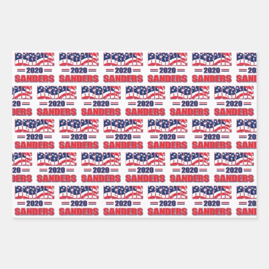 Bernie Sanders für den Präsidenten im Jahr 2020 Geschenkpapier Set (Vorderseite)