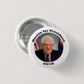 Bernie Sanders für Präsident 2016 Button (Vorne & Hinten)