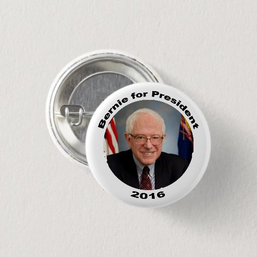 Bernie Sanders für Präsident 2016 Button (Vorne & Hinten)