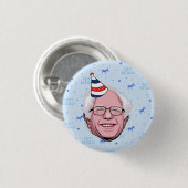 BERNIE SANDERS GEBURTSTAG BUTTON (Vorne & Hinten)