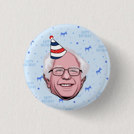 BERNIE SANDERS GEBURTSTAG BUTTON (Vorderseite)