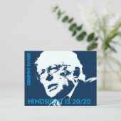Bernie Sanders "HINDSIGHT IS 20/20 Postcard Postkarte (Stehend Vorderseite)