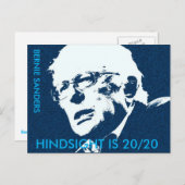 Bernie Sanders "HINDSIGHT IS 20/20 Postcard Postkarte (Vorne/Hinten)