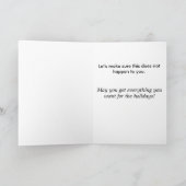 Bernie Sanders Holiday Card Feiertagskarte (Innenseite)