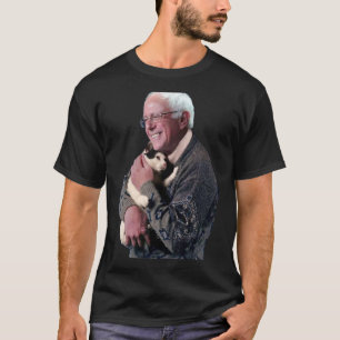 Bernie Sanders Hugging Cat Shirt Süße Tier Lover