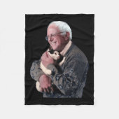 Bernie Sanders Hugging Cat Shirt Süße Tier Lover Fleecedecke (Vorderseite)
