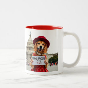 Bernie Sanders ist mein Niedlicher Hund Zweifarbige Tasse