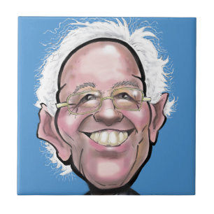 Bernie Sanders Karikatur Fliese