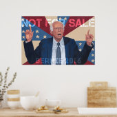 Bernie Sanders "Not for Sale" Poster (Küche)