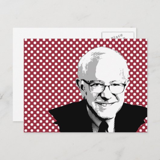 BERNIE SANDERS POP ART POSTKARTE (Vorne/Hinten)